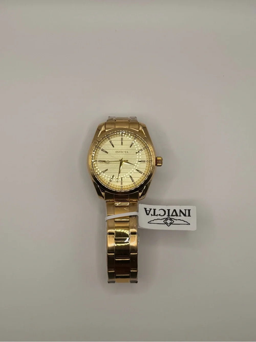 Invicta Gold Tone Men's Bracelet Watch with Champagne Dial